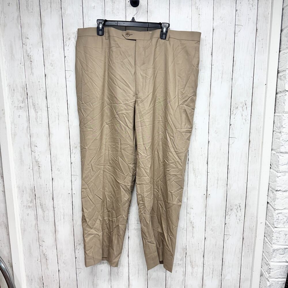 Vintage Hart Schaffner Marx Pants Men Beige‎ Button Over Trousers Pockets 41X30